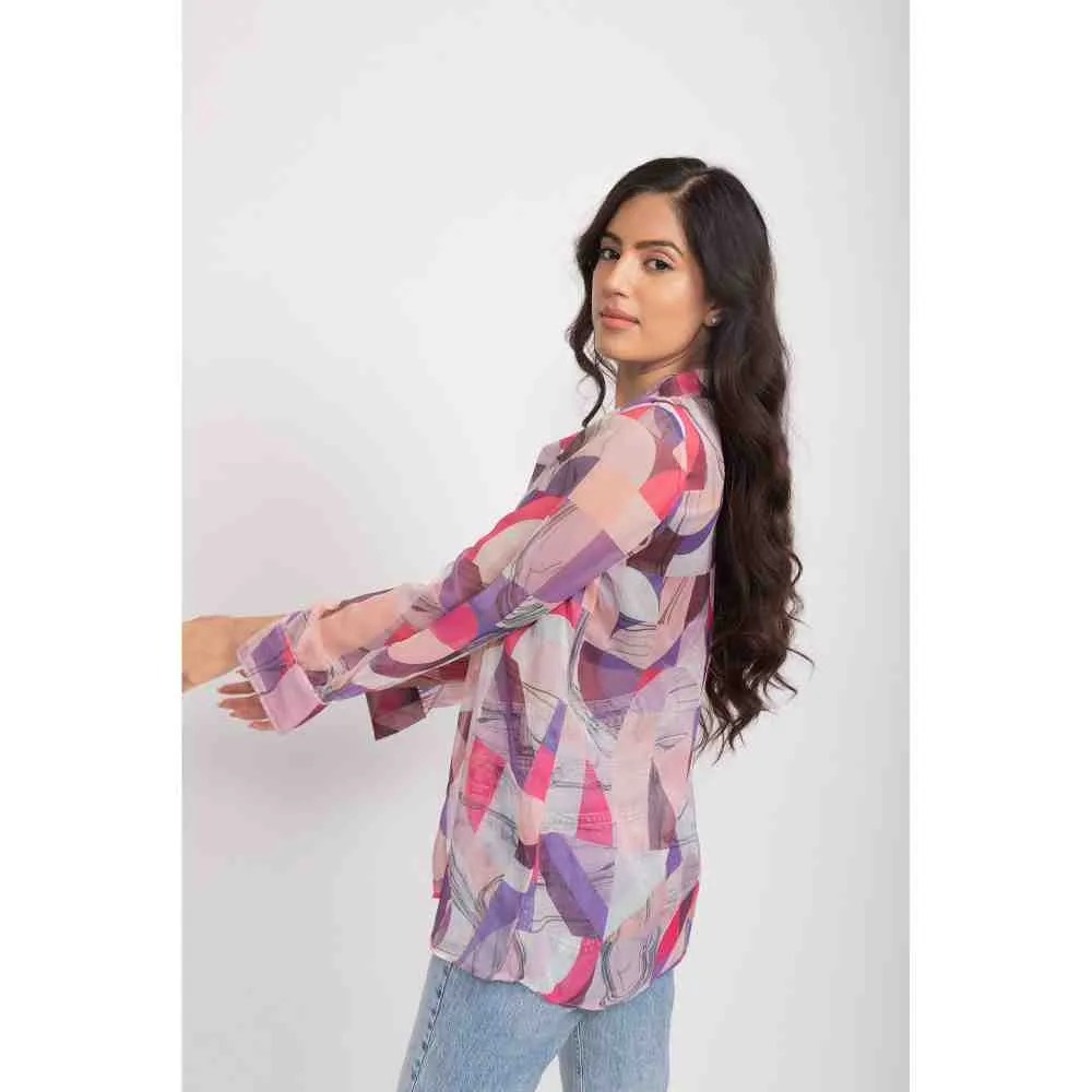 AROOP SHOP INDIA Multi-Color Naomi Mesh Shirt