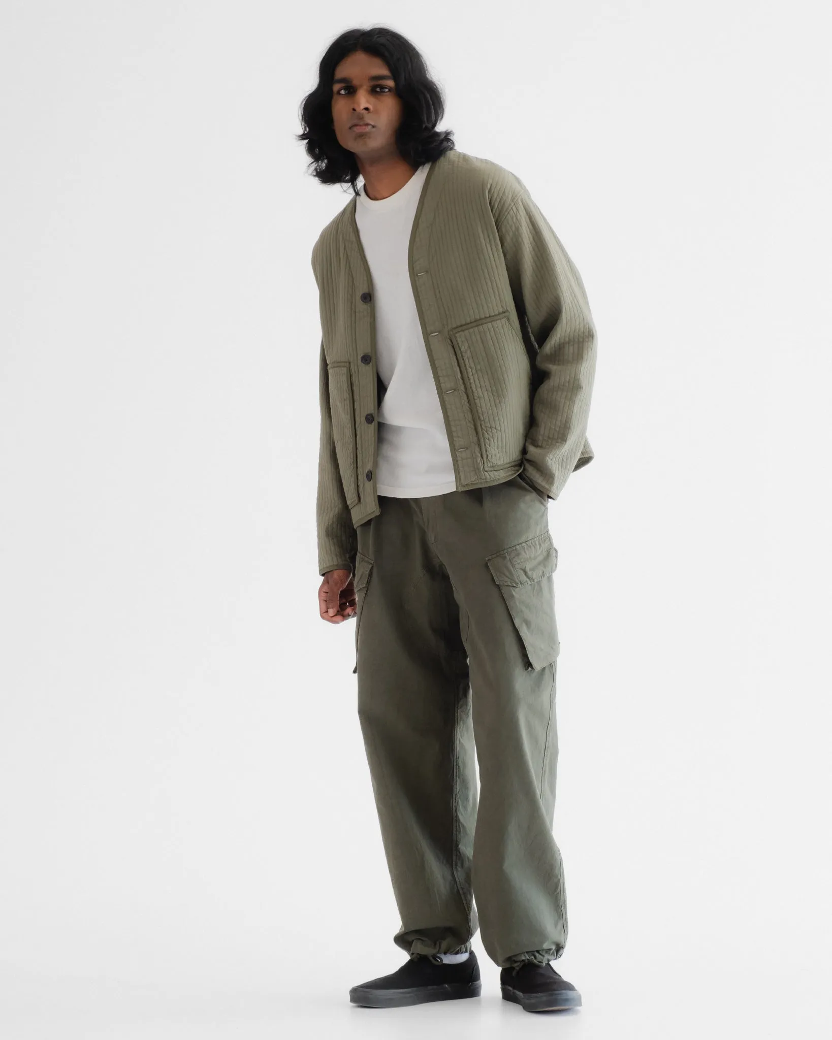 Baseball Cardigan Armor Cotton Litchen