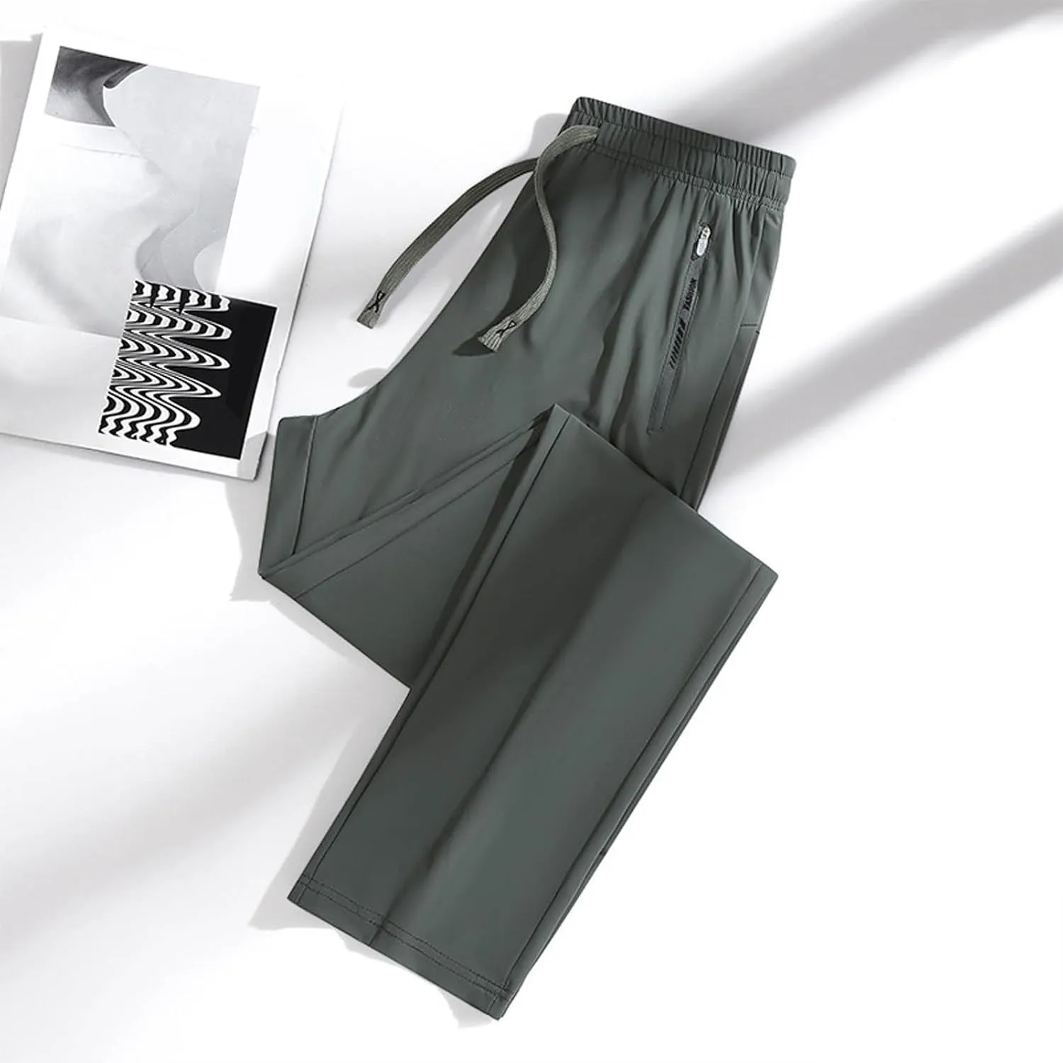 Cotton and Linen Quarter Pants Womens Linen Trousers Wide Leg with Pockets Drawstring Casual Lightweight Cropped Pants