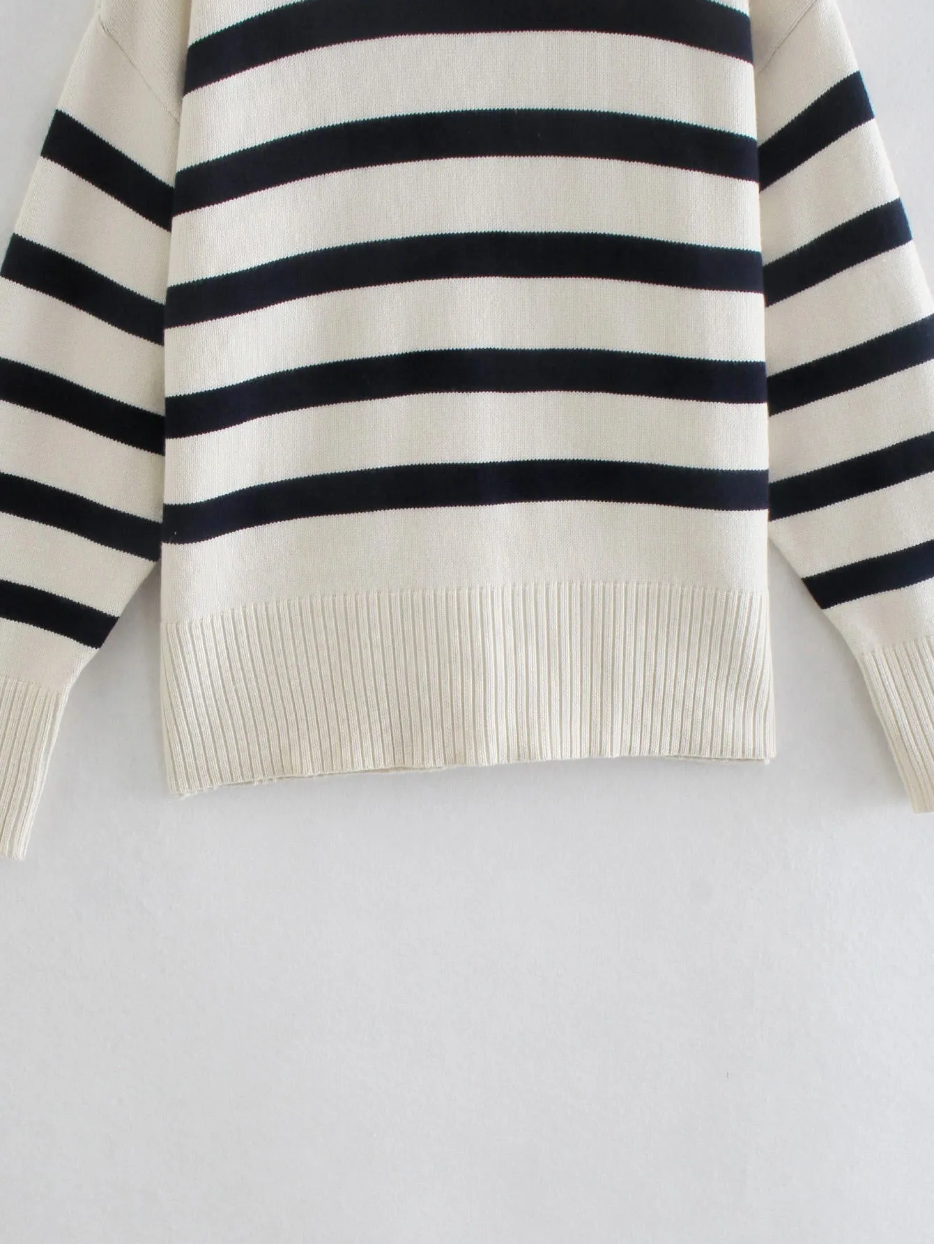 Feel Good White Stripe Tricot Blouse