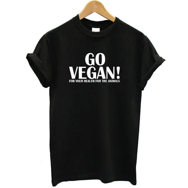 Go Vegan Printed T Shirt