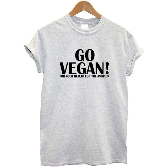 Go Vegan Printed T Shirt