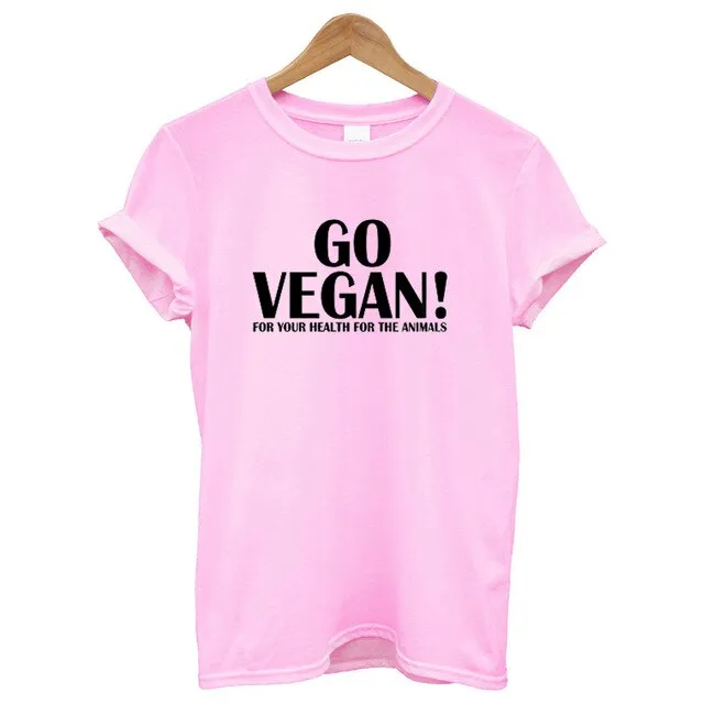 Go Vegan Printed T Shirt
