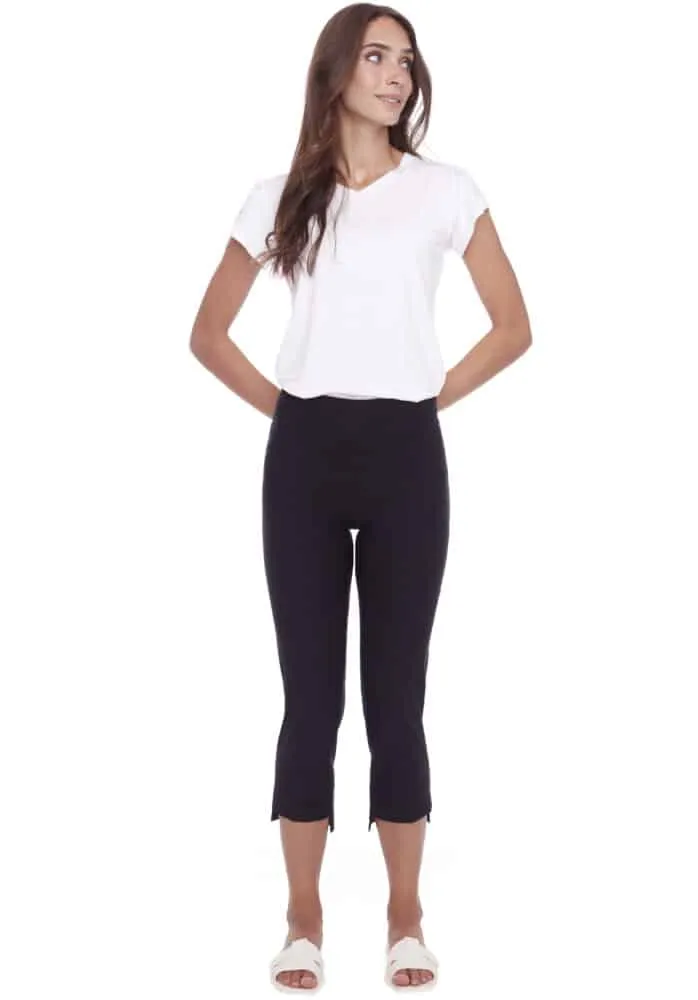 Inverted Cuff High Low Crop Pant
