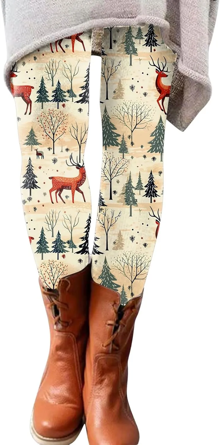 Leather Leggings for Women Leggings Artistic Splash Printed Soft Stretchy Pants Leather Leggings Tummy Control Soft