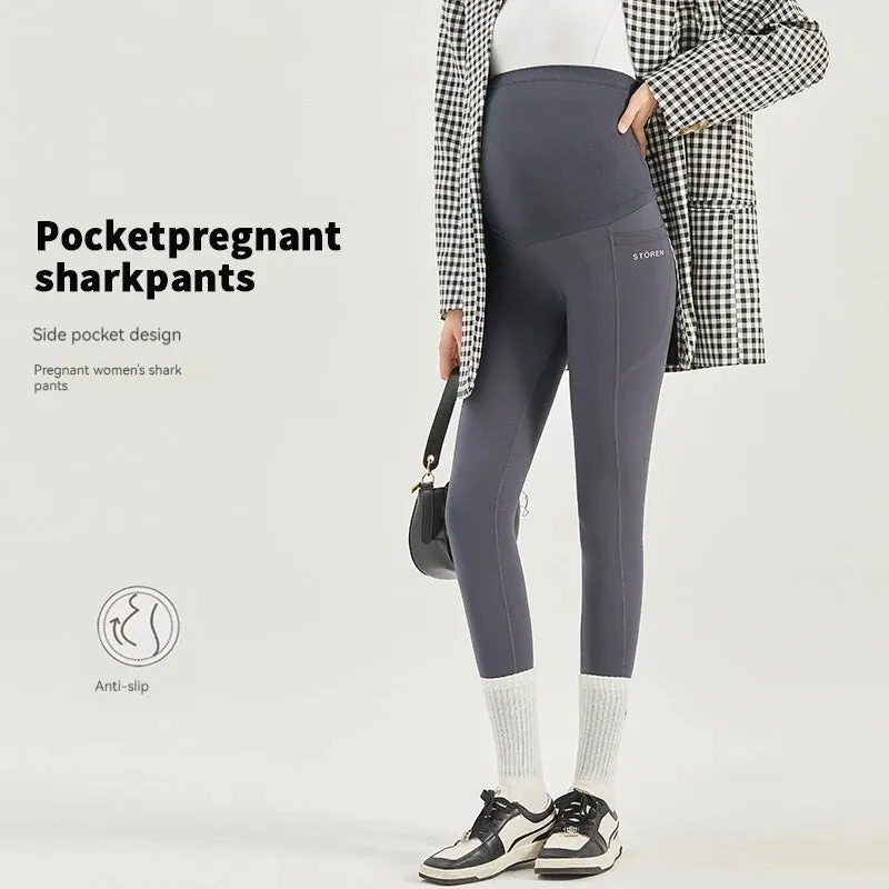 Maternity High waist Soft Slim High Stretch Belly Support Leggings