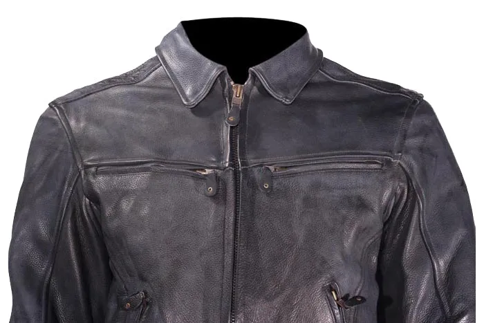 Mens Naked Cowhide Racer Style Jacket