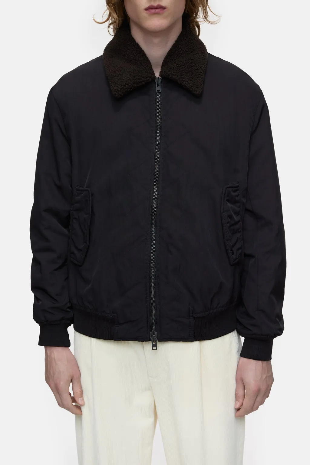 Nylon Flight Jacket - Ebony