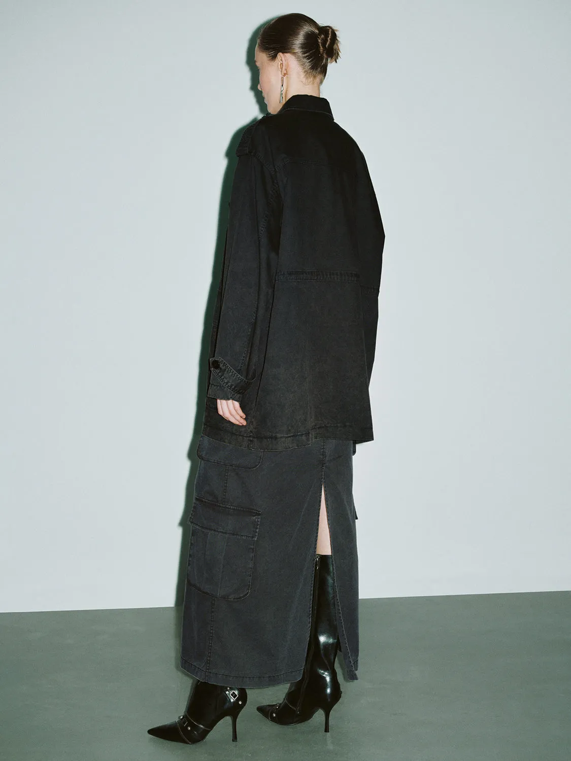 Oversized Press Button Zip Jackets