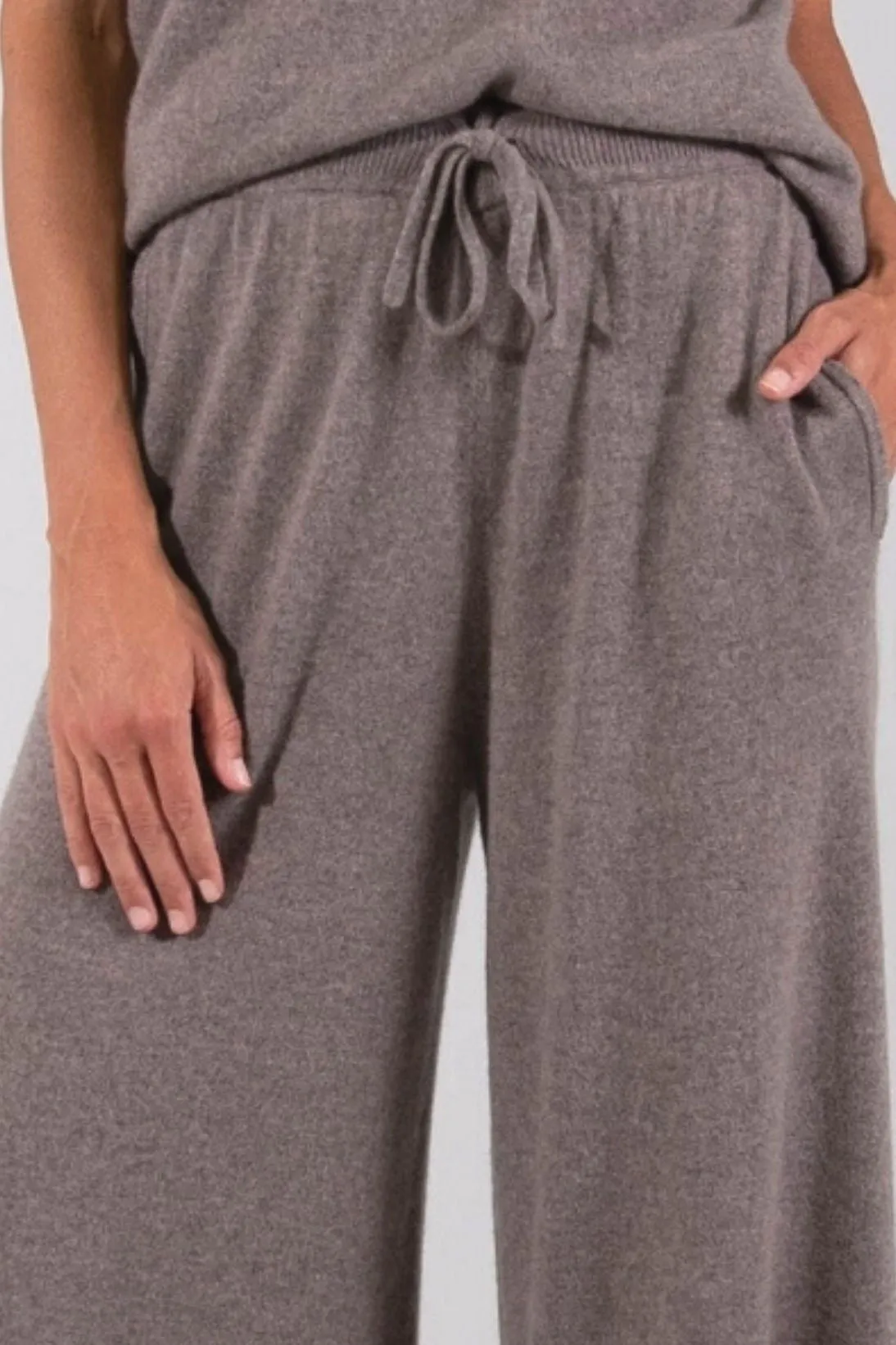 RECYCLED CASHMERE CROPPED PANTS