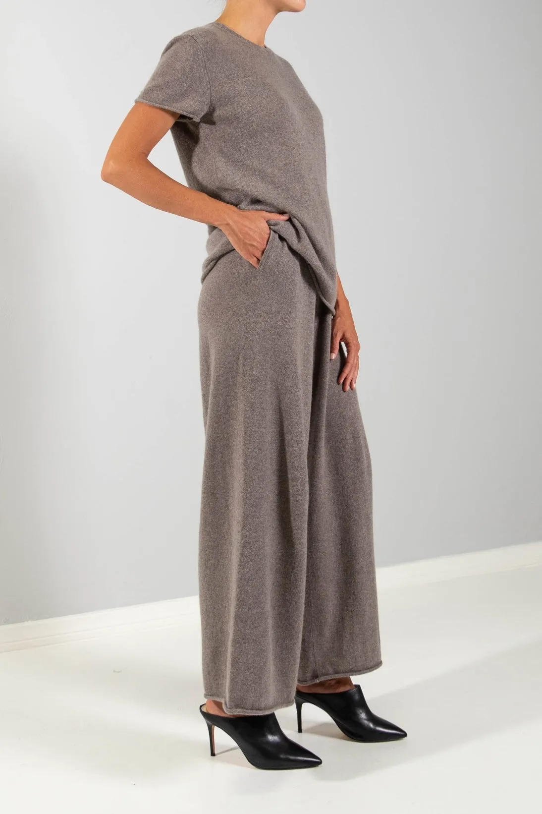RECYCLED CASHMERE CROPPED PANTS