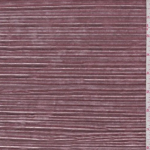 Rose Crinkle Pleat Panne Velour Fabric