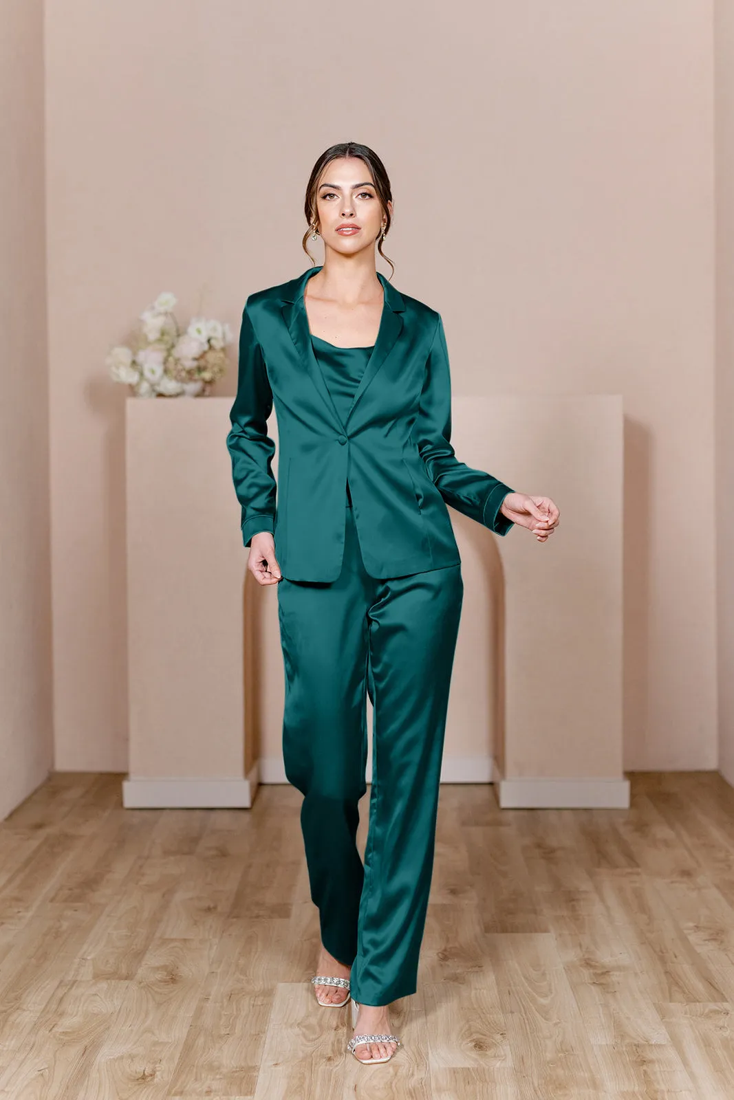 Ruby Satin Pants | Made To Order