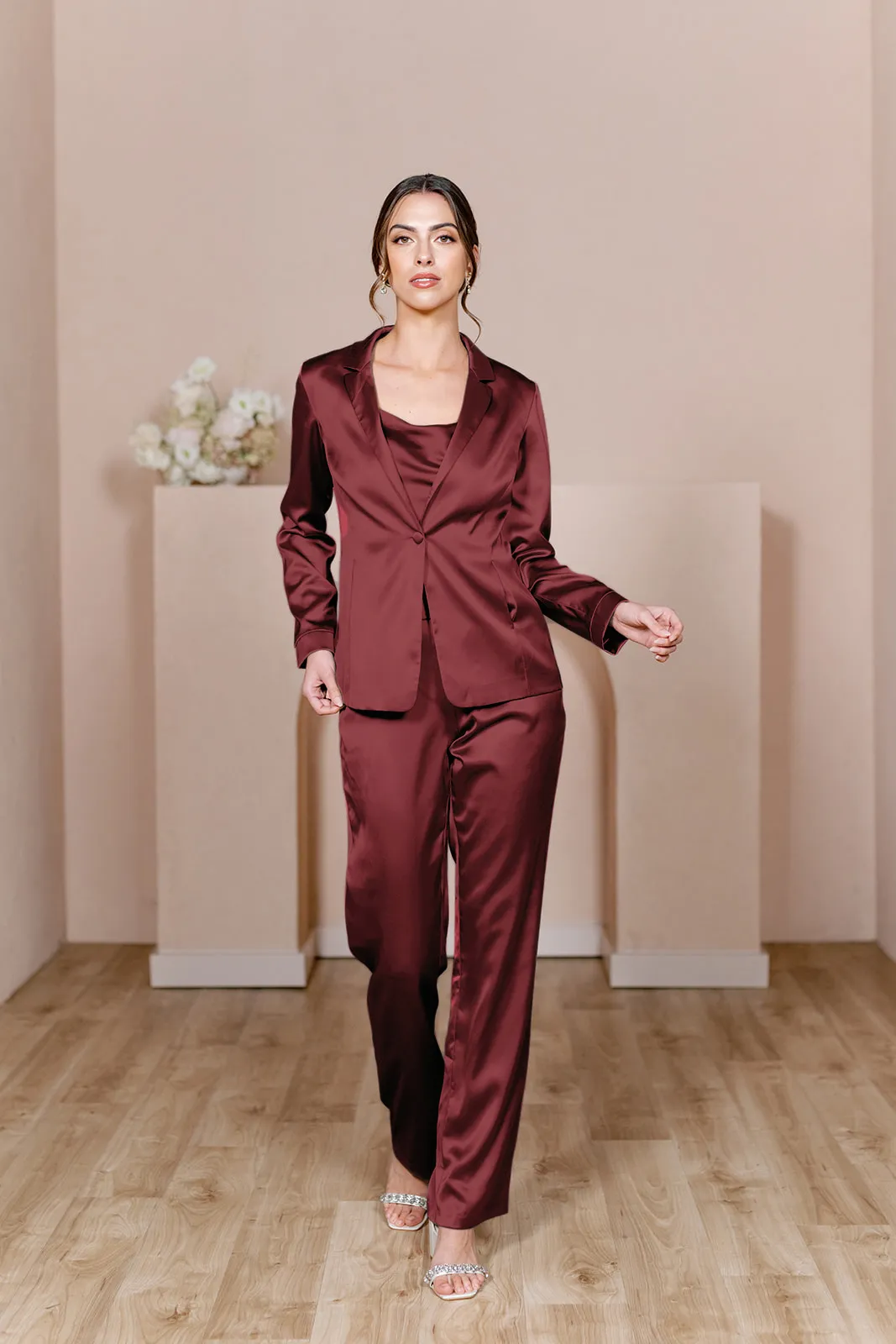 Ruby Satin Pants | Made To Order