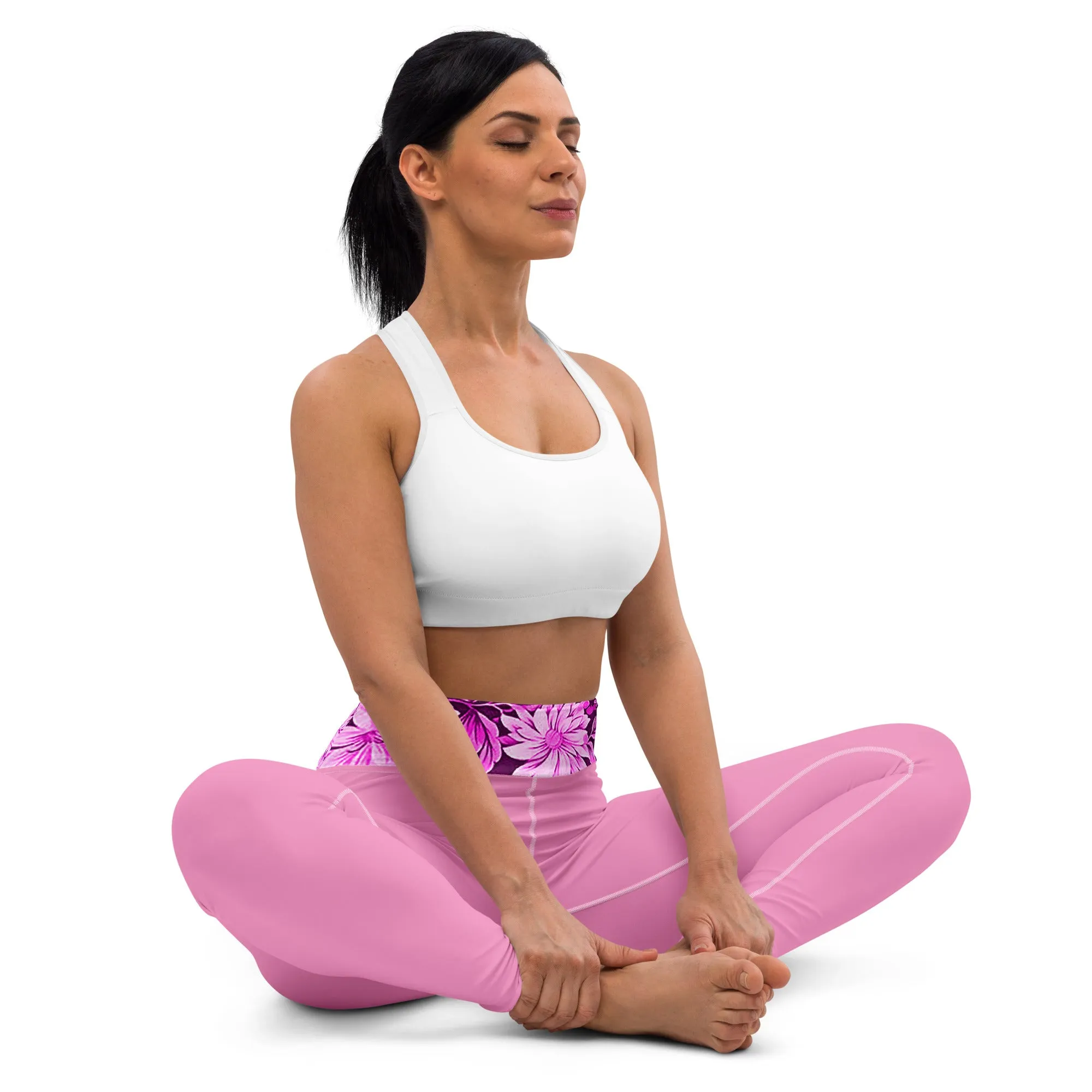 Snooty Fox Art Yoga Leggings - Pink Blooms