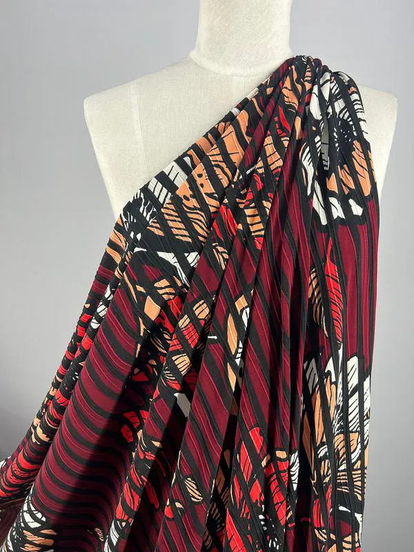 Textured Lycra - Poppy Rain - 150cm