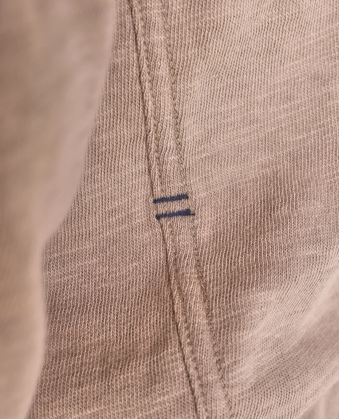 The Mercer - Distressed LS Polo - Tan