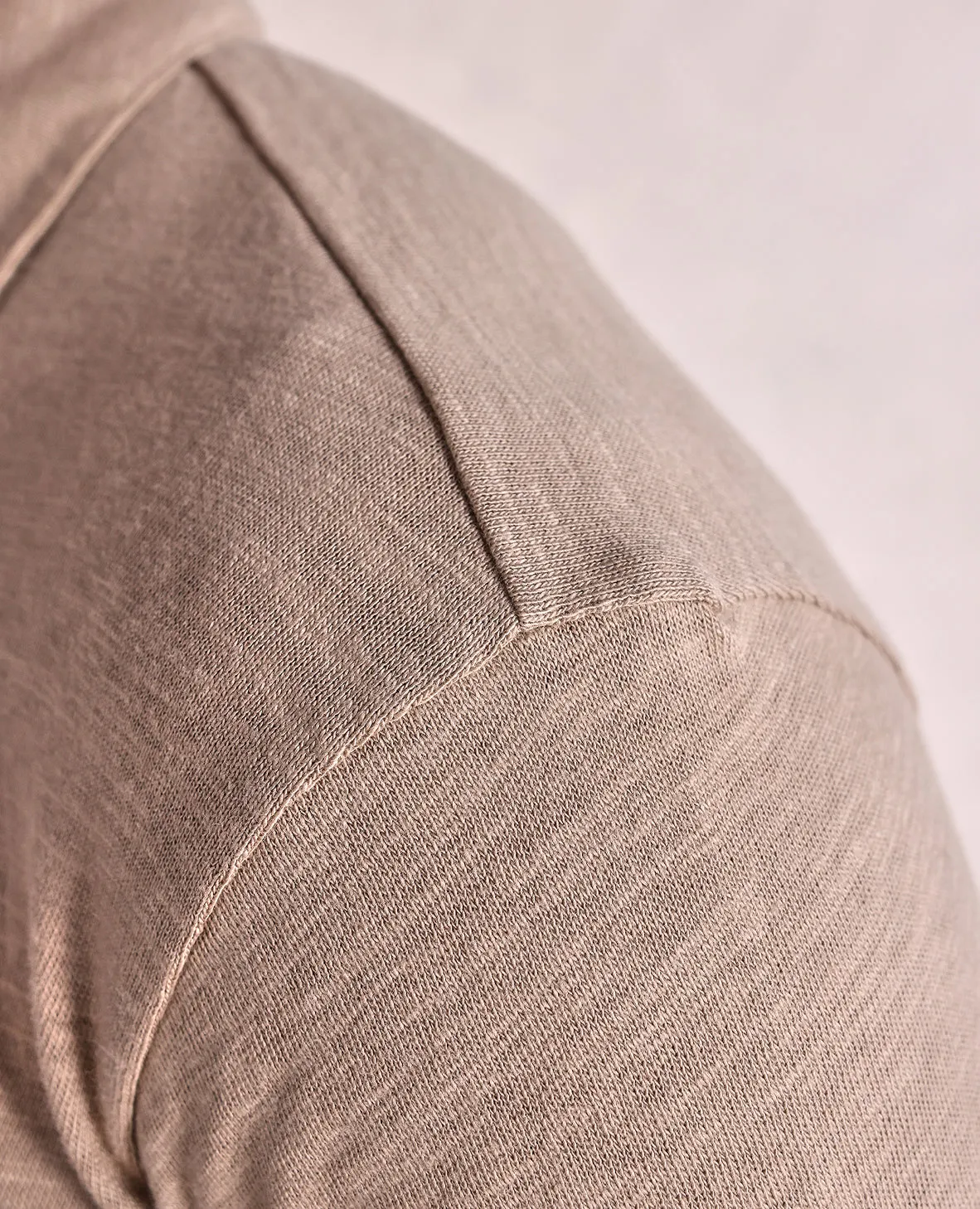 The Mercer - Distressed LS Polo - Tan